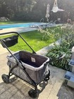 All-terrain Stroller Wagon 2 Seats Collapsible With Canopy Dark Grey black