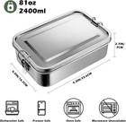 18 10 Stainless Steel 81oz Lunch Bento Box With Divider For Adult