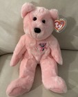 Set Of Ty  Beanie Buddy   Beanie Baby Mum The Pink Flower Sparkly Bear Plush