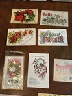 Antique Lot Of 25 Vintage Holiday greeting Postcards early 1900 s  Used
