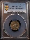 1837 Feuchtwanger Cent Token Ht-268 - Pcgs Au58 - Lovely Choice Au  Popular Type
