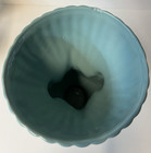 Mcm Vintage Aqua Blue Art Deco Pottery Planter vase Ceramic Usa 9 25  T 6 75  D