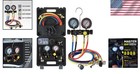 Professional Hvac Manifold Gauge Set With Hoses For R134a R410a R22 Refrigerants