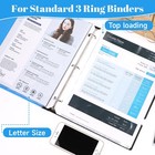 50 Pack Sheet Protectors For 3 Ring Binder - Clear Page 8 5 X 11 