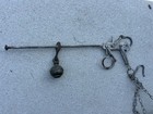 Large Antique Hanging Balance Beam Scale Tray Pan Weight 