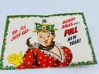 Vintage Greeting Card Christmas Novo Laugh 1940s 1950s Humor Unused Nos