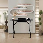 Black Portable Manicure Table Folding Nail Desk Beauty Salon Spa W wheels   Bag