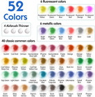 Esrich Airbrush Paint 52 Colors  1 Oz  With 4 Thinner air Brush Painting Set Acr