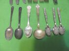 Lot Of 15 Mixed Miscellaneous Silverplate Flatware 