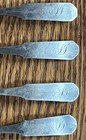 American Coin Silver Coffin End Coffee Spoons Set Of 4 Peter Field Jr Nyc 1802