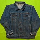 Vintage Aladdin Las Vegas Hotel Casino Denim Jacket Mens Large Blue Trucker Lamp