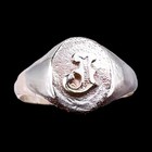Initial  J Signet 925 Sterling Silver Child Baby Letter Ring Size 3