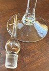 Handblown Art Glass Perfume Bottle With Twisted Swirl Design