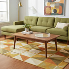 Vintage Mcm Clear Acrylic Lucite Serving Display Tray Rattan Cane Accent 13 