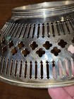 Vintage Indian Silver Plated Pierced Bowl 7    Ornate Cutwork Dish Made In India