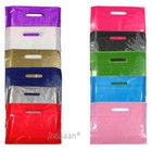 Coloured Plastic Carrier Bags Gift Shop Strong Patch Handle Bag Boutique Retail