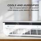 Icebox Cooling Mist Fan  Small Portable Fan With Evaporative Humidifier  For Des