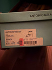 Antonio Melani Paolma Black Faux Suede Strappy Rhinestone Stiletto Heel 8 5