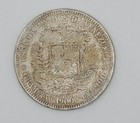 Nice 1900 Venezuela 5 Bolivares Libertador   900  Silver Coin - Free Shipping