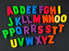 Lot Of 114 Vintage Magnetic Fridge Letters   Numbers Educational Toys Alphabet