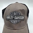 Vintage Harley Davidson Dad Hat Motorcycles Y2k Gray Logo Medium Grunge