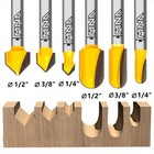 Mna 90 Degree V Groove And Round Nose Router Bit 90 V Groove  Yellow