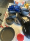 Kitchen Camping Kit 4 Place Setting  For Dishes  Pots Pans Stainless  Steel 