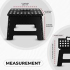 Folding Step Stool 9 Inch  Anti-slip  Black  1-pack   9-inch Foldable Step