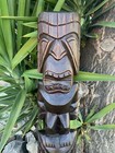 Ku And Kane Hawaiian Tiki Wood Carving Bar Patio Decor 39 x 6 