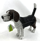 Grass Roots Creations Beagle Dog Beadworx Wire   Glass Bead Sculpture  Free Ship
