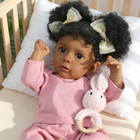 Reborn Baby Dolls Girl Black African American - 20 Inch Realistic Newborn Baby