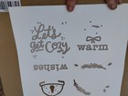 We R Memory Keepers Vinyl Print Press Kit - 2 Inks  3 Sheets  3 Frames Winter