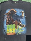 Bob Marley Vintage T-shirt Black Size Large Spirit International Double Sided