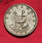Authentic 1799 George Iii Revolutionary War Era Colonial Halfpenny V  Nice Soho