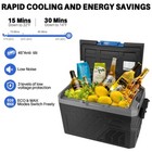 Treeligo Portable Car Fridge Electric Cooler Freezer For Car Camping 34qt   32l