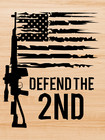 Vinyl Decal Car Truck Sticker - 2nd Amendment Defend The 2nd Usa American Flag