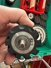 Serrated Rubber Contact Wheel W bearing  Shaft - 49mm D  50mm W  1 4  Shaft