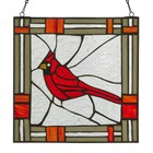 River Of Goods 11 h Carol The Cardinal Stained Glass Window Red 11  X 0 25  X 11