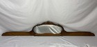 Antique Carved Wood Pediment W etched Mirror For Sideboard Buffet Headboard