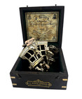 J Scott London Brass Sextant Vintage Solid Antique Nautical Display Box