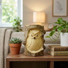 Unique Gift Hand Carved Wooden Owl Statue Figurine Sculpture Wood Home Decor Art