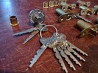 10 Vtg   Nos Pop Out Hide Away Cabinet Desk Drawer Locks Keys Corbin