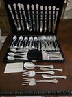 Vtg Wm  Rogers   Son Silverplate Flatware 65 Pcs Silverware   Case Royal Plume