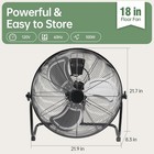 18   20  Industrial High-velocity Floor Fan 3-speed Metal Fan With Carry Handle