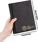 60-pocket Coin Album 2x2  Cardboard Coin Holders  Durable Leather Storage Book