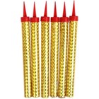 12pcs Gold Wrapping Sparkling Candles For Birthday Wedding Party Decorations