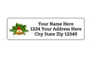 30 Christmas Bells Holly Personalized Return Address Labels 1 In X 2 625 In