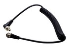 Male To Male Flash Pc Sync Cable 14-inch Coiled Cord With Screw Lock For Dslrs