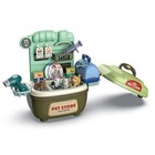 Kids Pretend Play Pet Store Vet Clinic  Kid Playset Toys With Portable Storage