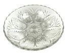 Vintage Clear Pressed Glass 8 Inch Bowl Scalloped Edge Starburst Pattern